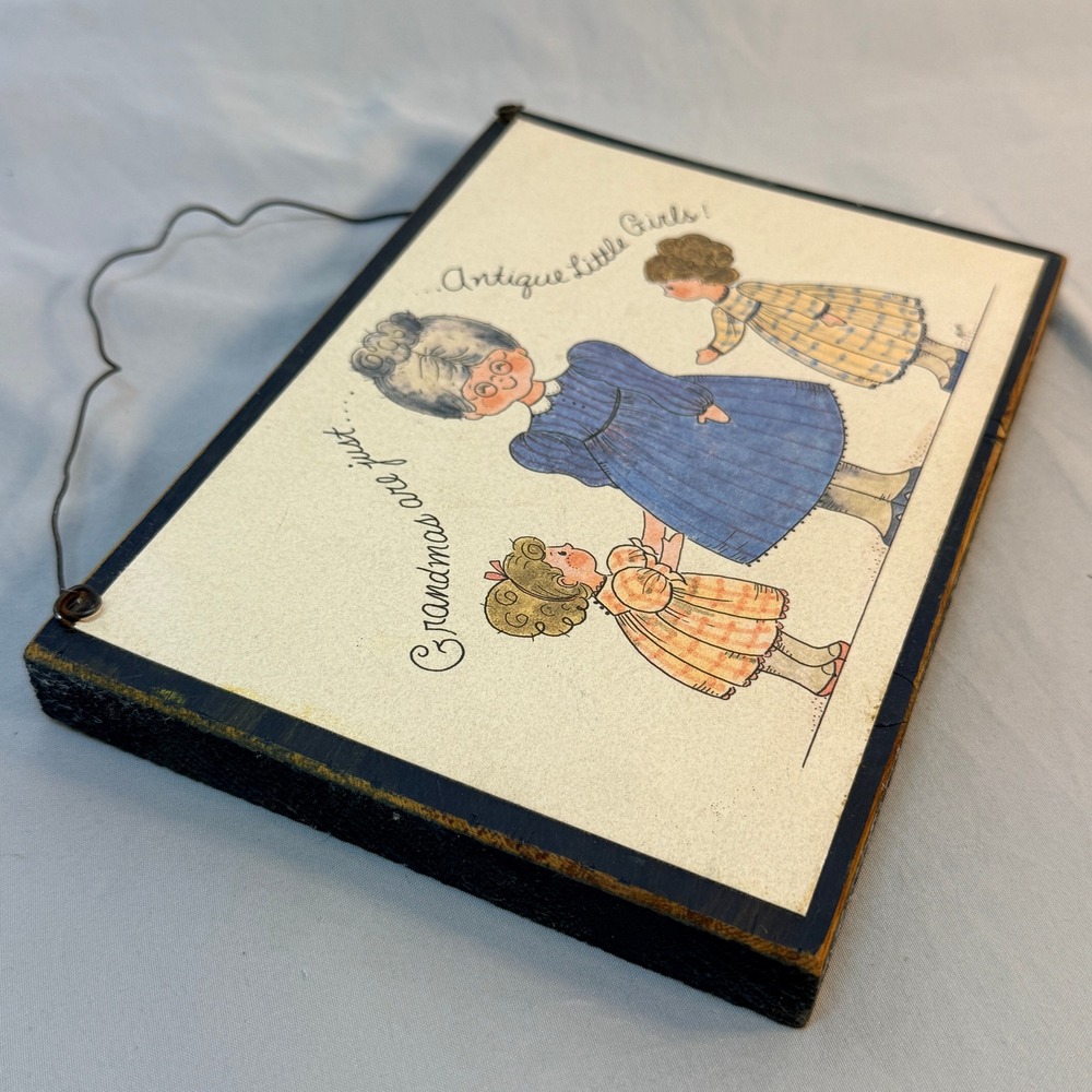 Vintage Mimi Wood Wall Plaque Grandmas Are Just Antique Little Girls Sign 8x6 - Picture 4 of 8